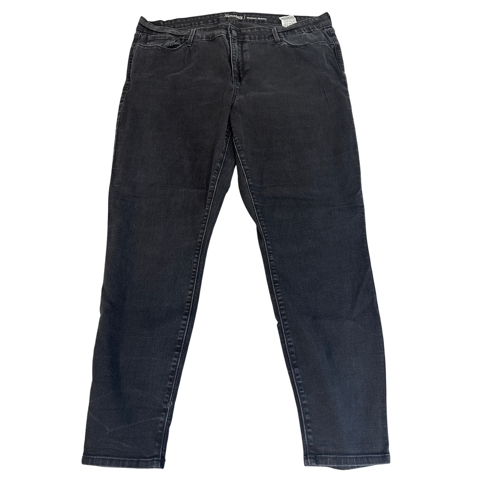 Signature by Levi Strauss & Co Womens Modern Skinny Jeans Black Size 22W 22 W36